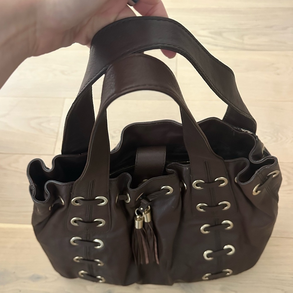 y2k michael kors brown leather tote - Picture 5 of 10